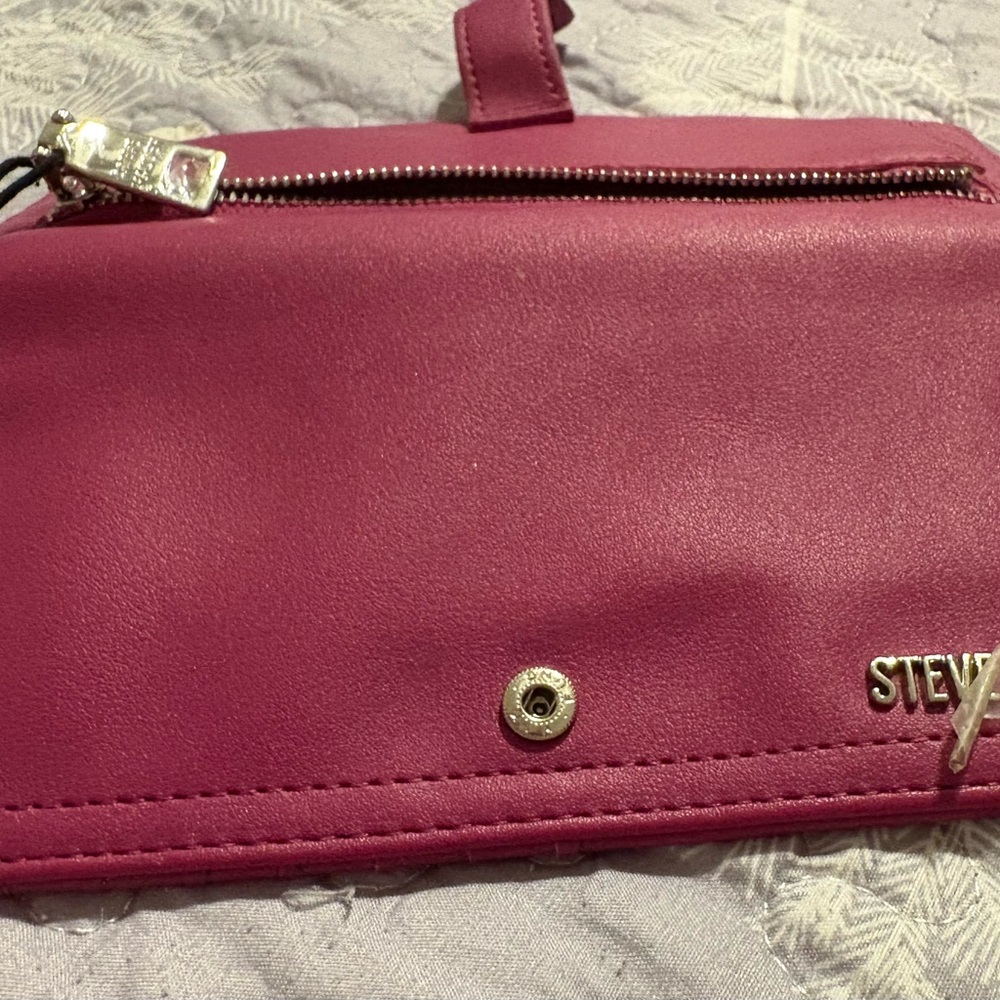 NWT Steve Madden pink Fuschia faux leather bifold wallet - Picture 6 of 9